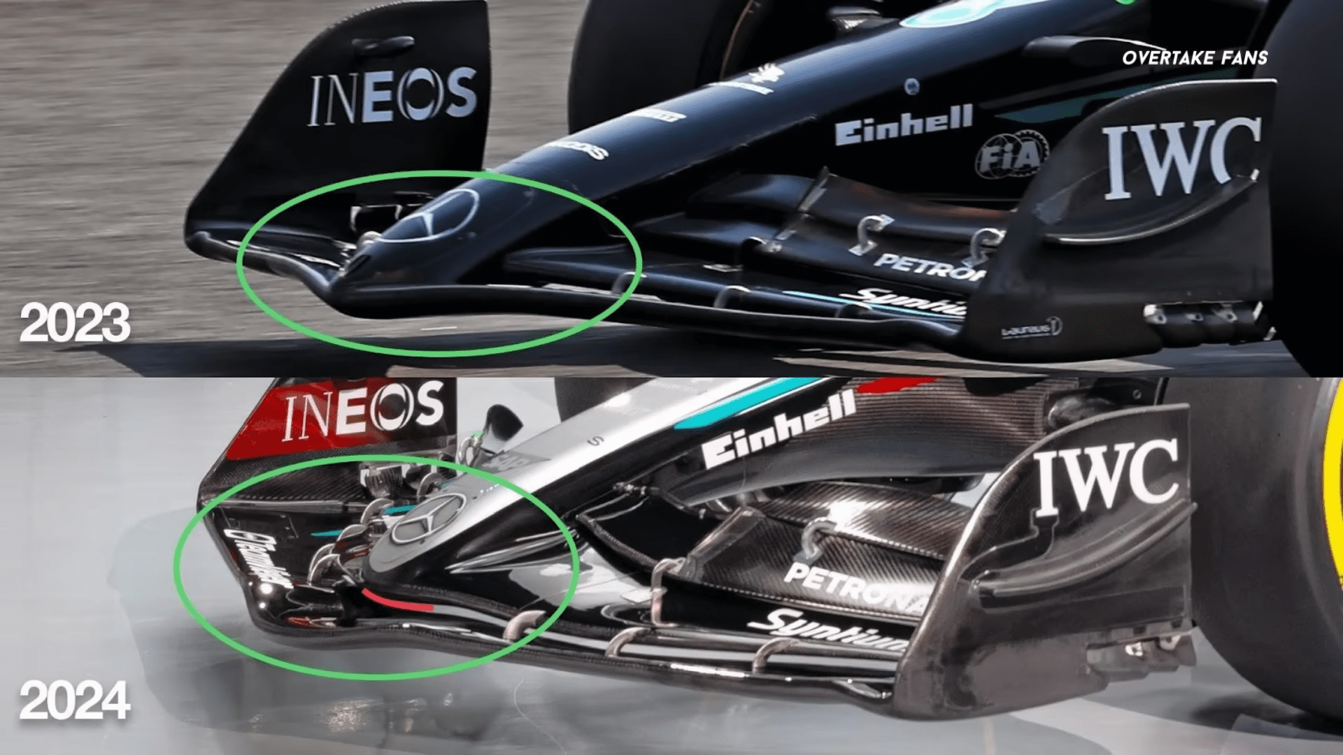 Gewaagde Mercedes W15 ‘3.1 voorvleugel’ trekt de aandacht van de FIA