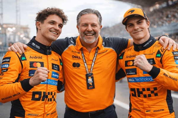 Mclaren Brown, Norris, Piastri