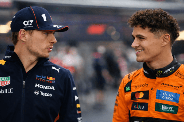 Max Verstappen en Lando Norris