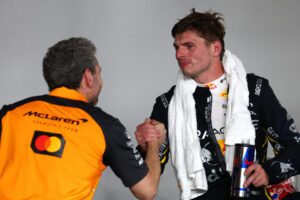 Andrea Stella en Max Verstappen